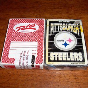 Playing Cards, 2 Decks, Pittsburg Steelers 1998 Sealed Deck. Rio Las Vegas